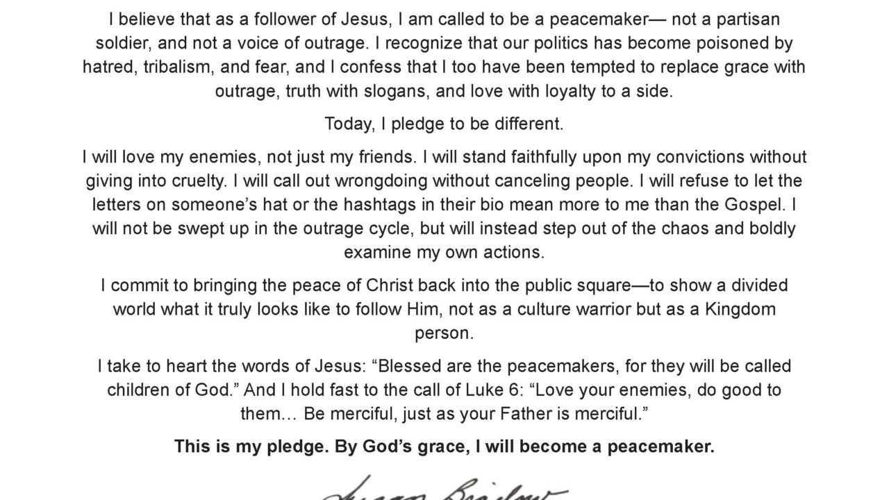 The Peacemaker Pledge